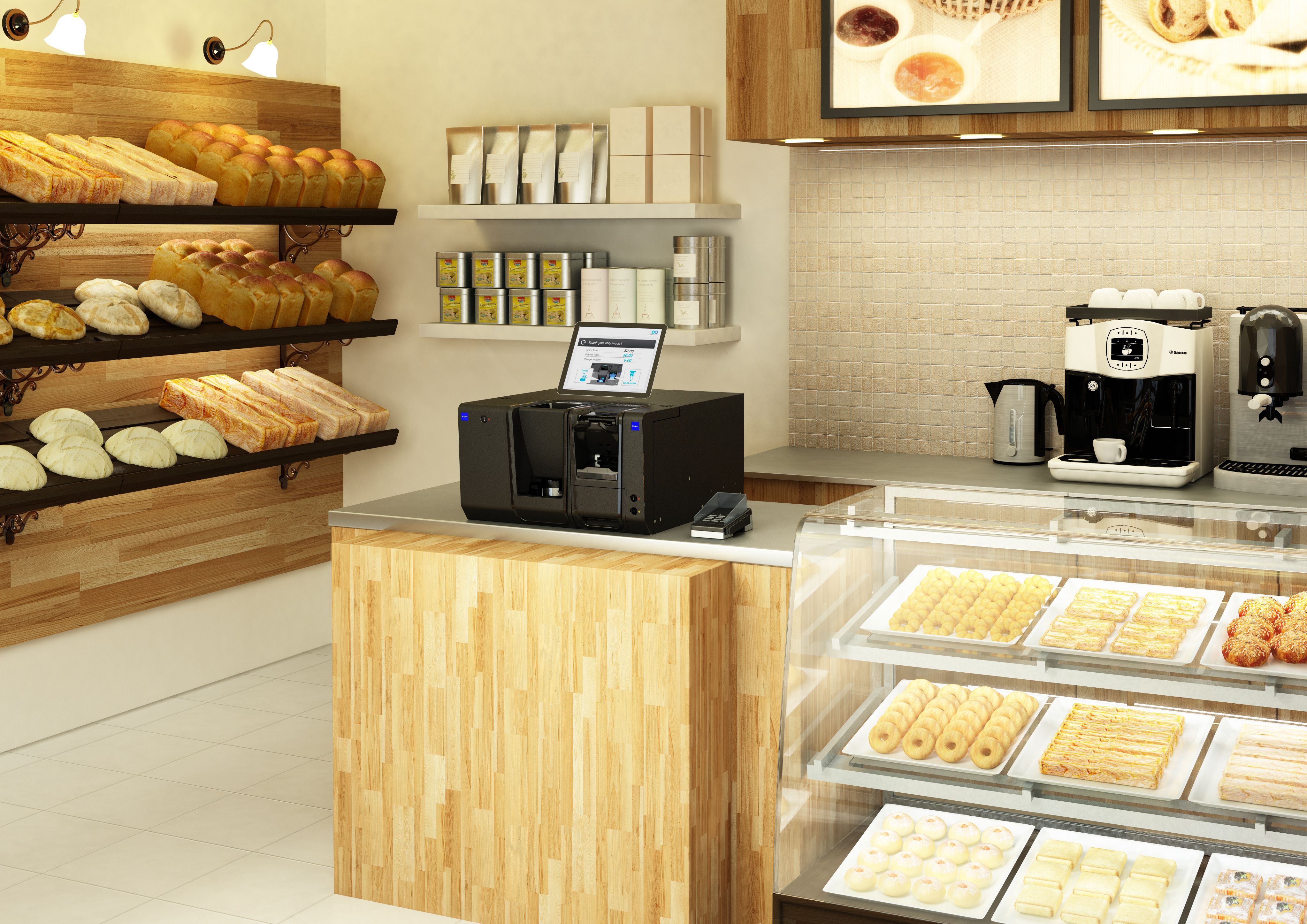 Odoo POS cashless dasn une boulangerie