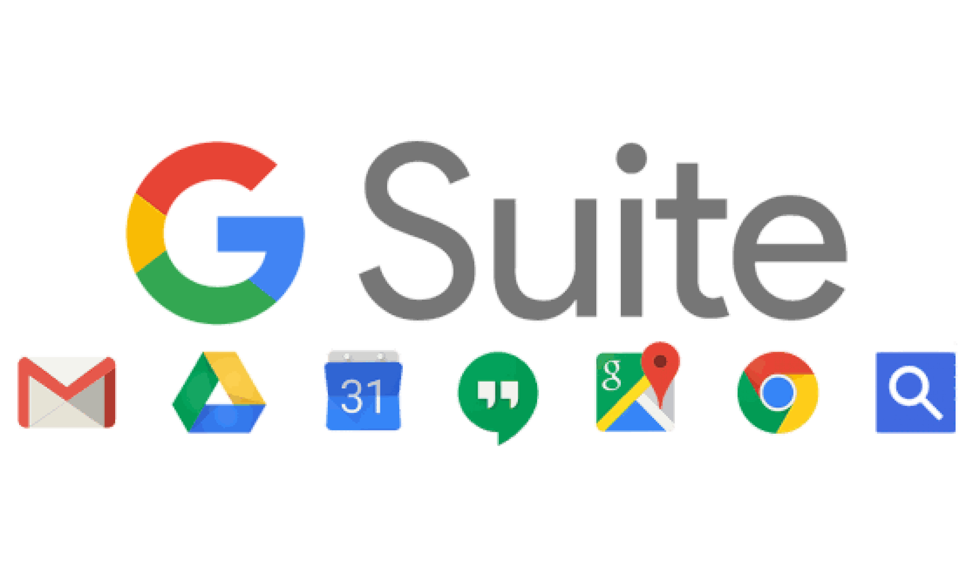 Les app GSuite | BHC GSuitePartner Les logos des différents applications GSuite